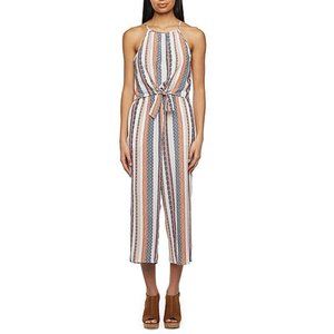 Speechless Juniors Crepe Stripe Jumpsuit
